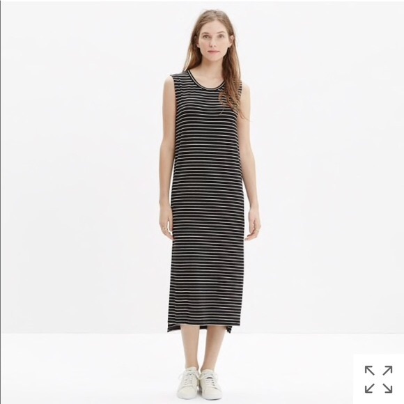 Madewell Dresses & Skirts - Madewell Stripe Sleeveless T Shirt Dress